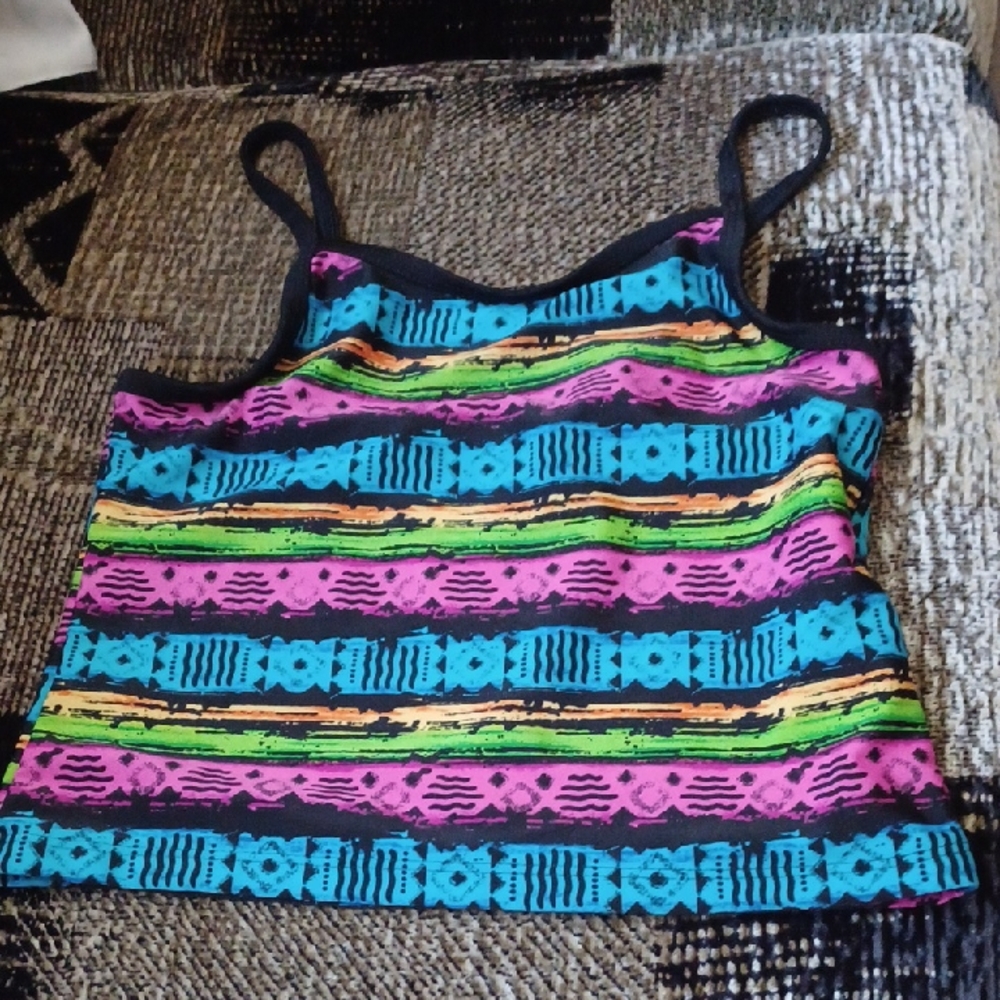4/$30 Colorful Striped Swim Top - Size 10/12 (Girl)